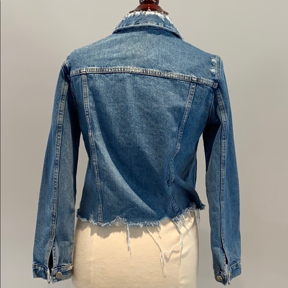 Zara by TRF Distressed Women’s Jean Jacket - Picture 5 of 7